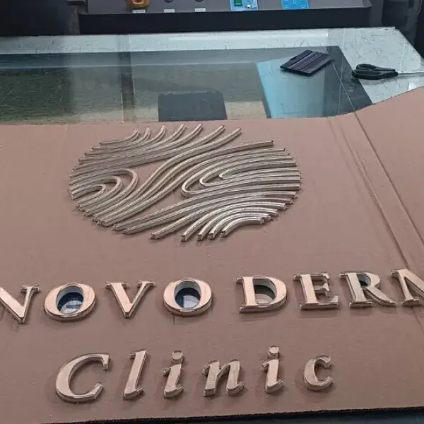Κατασκευή Ανάγλυφων Γραμμάτων 3D από μέταλλο και Plexiglass, Ανάγλυφα γράμματα και λογότυπο Inox με κοπή Laser-CNC. Κατασκευή, Αθήνα.